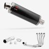 Lextek Stainless Steel OP8C Matt Exhaust System 350mm for Suzuki GSX-S 1000 F (15-20)