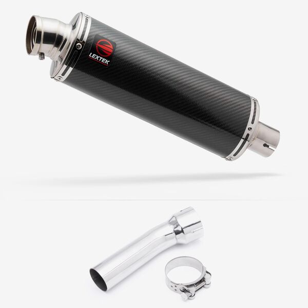 Lextek Stainless Steel OP8C Matt Exhaust 350mm with Link Pipe for BMW R 1250 GS (18-19)