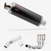 Lextek Stainless Steel OP8C Matt Exhaust System 350mm for Yamaha FZ1 (06-15)