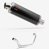 Lextek Stainless Steel OP8C Matt Exhaust System 350mm for Honda CB125 R (18-20)