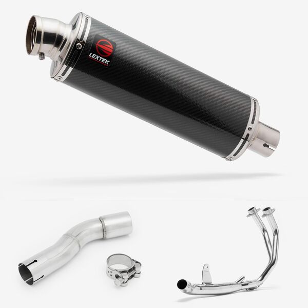 Lextek Stainless Steel OP8C Matt Exhaust System 350mm for Honda CMX500 Rebel (17-24)