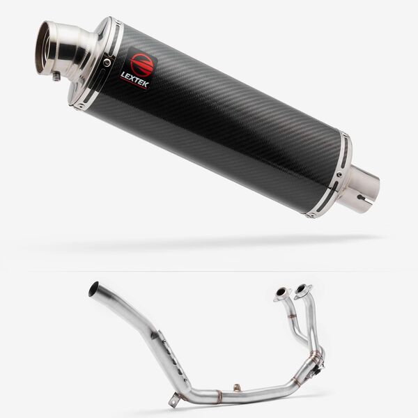 Lextek Stainless Steel OP8C Matt Exhaust System 350mm for Honda CRF1000 Africa Twin (16-19)