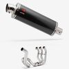 Lextek Stainless Steel OP8C Matt Exhaust System 350mm High Level Exhaust System