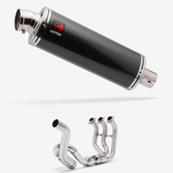Lextek Stainless Steel OP8C Matt Exhaust System 350mm High Level Exhaust System