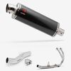 Lextek Stainless Steel OP8C Matt Exhaust System 350mm for Honda CB500X (16-18)