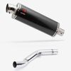 Lextek Stainless Steel OP8C Matt Exhaust 350mm with Link Pipe for Kawasaki Z800 (13-16)