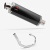 Lextek Stainless Steel OP8C Matt Exhaust System 350mm for Lexmoto LXR 125