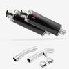 Lextek Stainless Steel OP8C Matt Oval Exhaust 350mm with Link Pipe for Yamaha FJR1300 (01-19)