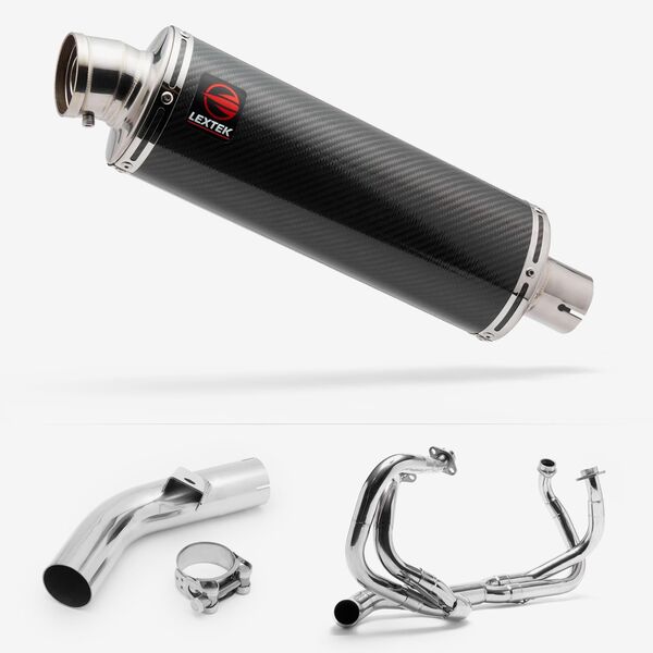 Lextek Stainless Steel OP8C Matt Exhaust System 350mm for Honda VFR800 X Crossrunner (11-14)