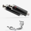 Lextek Stainless Steel OP8C Matt Twin Exhaust System 350mm Twin Exhaust System