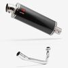 Lextek Stainless Steel OP8C Matt Exhaust System 350mm for Lexmoto Pegasus 300