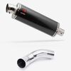 Lextek Stainless Steel OP8C Matt Exhaust 350mm with Link Pipe for Kawasaki Z900 (20-23)