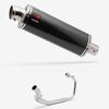 Lextek Stainless Steel OP8C Matt Exhaust System 350mm for Lexmoto LXR 125