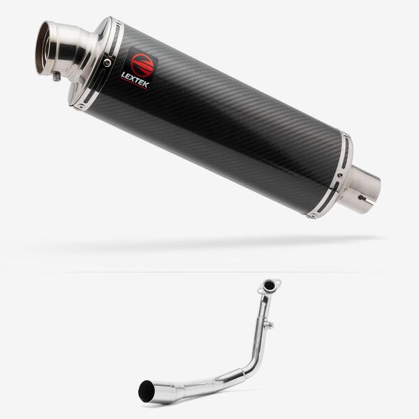 Lextek Carbon Fibre OP8C Full Exhaust System for Lexmoto Titan Euro 5 (2021-)