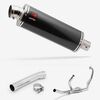 Lextek Stainless Steel OP8C Matt Exhaust System 350mm for Suzuki SV650 (99-02)
