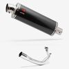 Lextek Stainless Steel OP8C Matt Exhaust System 350mm for Lexmoto Chieftain / Apollo