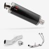 Lextek Stainless Steel OP8C Matt Exhaust System 350mm for Honda CB500X (17-22) & CB500F (16-22)