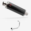 Lextek Stainless Steel OP8C Matt Exhaust System 350mm for Lexmoto Tempest GT 125