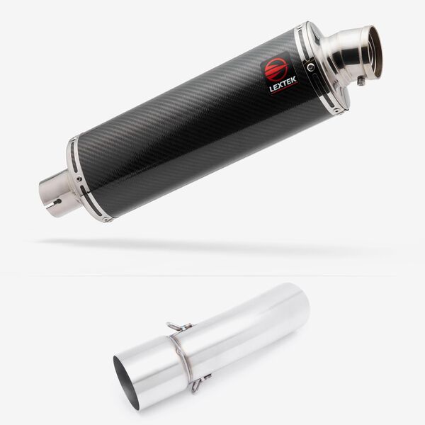 Lextek Stainless Steel OP1 Matt Exhaust 350mm with Link Pipe for BMW F800 GS (08-19) GT (13-19)