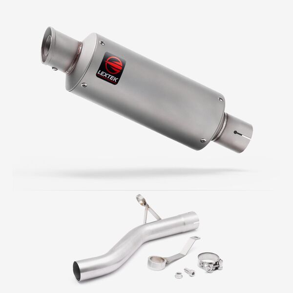 Lextek Matt Stainless Steel GP1 240mm Exhaust with Link Pipe for BMW F900 R/XR 2021-2024