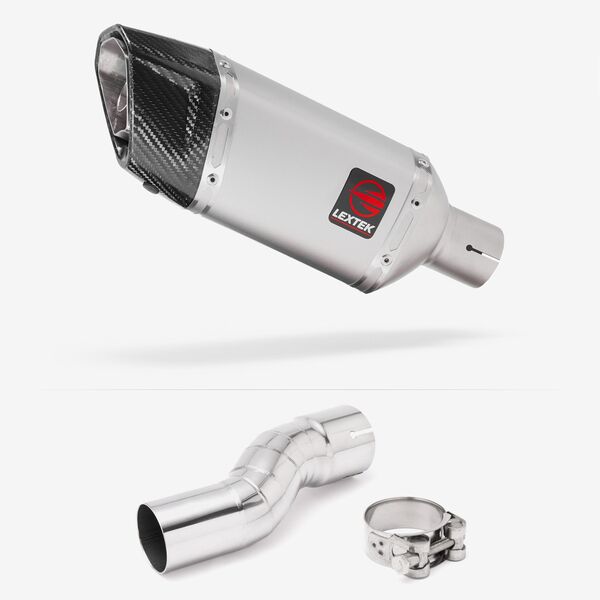 Lextek Matt Stainless Steel SP5 200mm Exhaust System for Kawasaki H2 SX 2022-2024