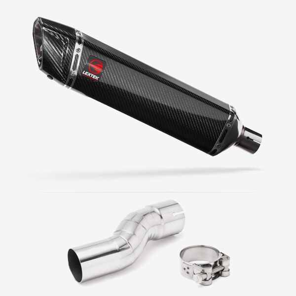 Lextek Carbon Fibre SP7C 400mm Exhaust System for Kawasaki H2 SX 2022-2024