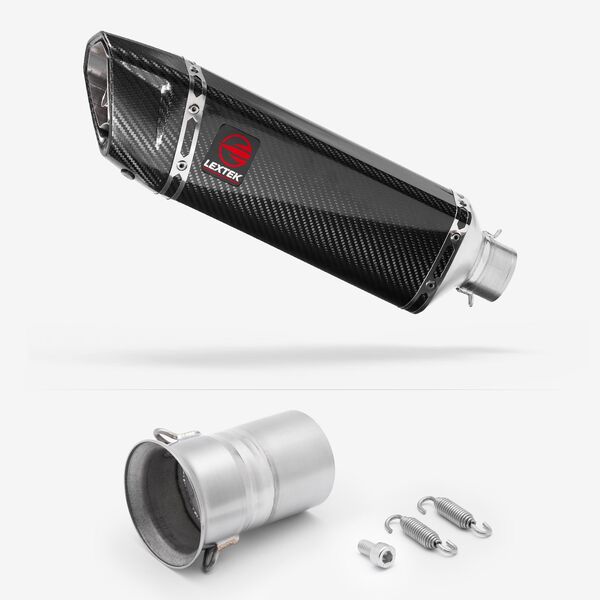 Lextek Carbon Fibre ST6C 300mm Exhaust with Titanium Link Pipe for KTM 1290 Superduke GT 2021-2024