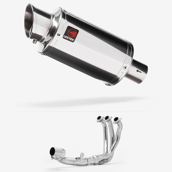YP4 Stainless Steel 200mm Polished Full System for Yamaha Tracer 9 GT 2021-2024