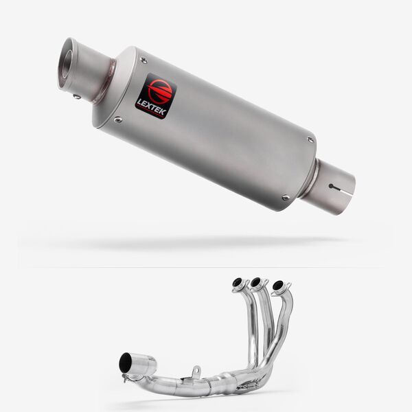 Lextek Matt Stainless Steel GP1 240mm Exhaust System for Yamaha Tracer 9 GT 2021-2024