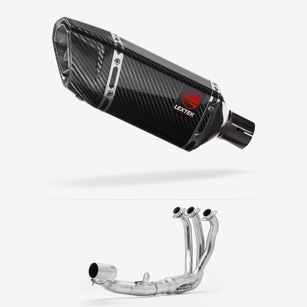 Lextek Carbon Fibre SP11C 200mm Exhaust System for Yamaha Tracer 9 GT 2021-2024