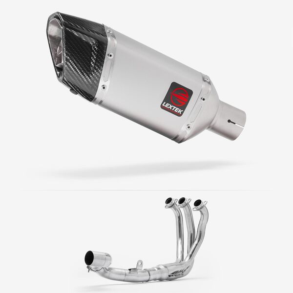 Lextek Matt Stainless Steel SP5 200mm Exhaust System for Yamaha Tracer 9 GT 2021-2024