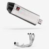 Lextek Brushed Stainless Steel RP2 300mm Exhaust System for Yamaha Tracer 9 GT 2021-2024