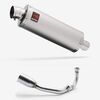 Lextek Matt Stainless Steel OP1 350mm Exhaust System for Lexmoto Aura 2021-2024