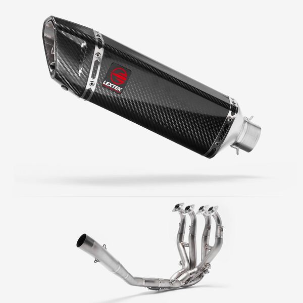 Lextek Titanium ST6C 300mm Exhaust System for Kawasaki ZX-6R Ninja (09-20)