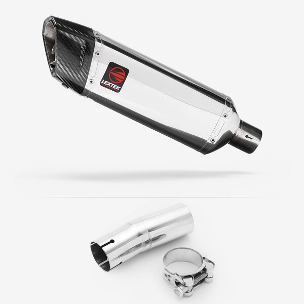 Lextek Polished Stainless Steel SP4 for Triumph Tiger 900 Gt Pro 2020-2024