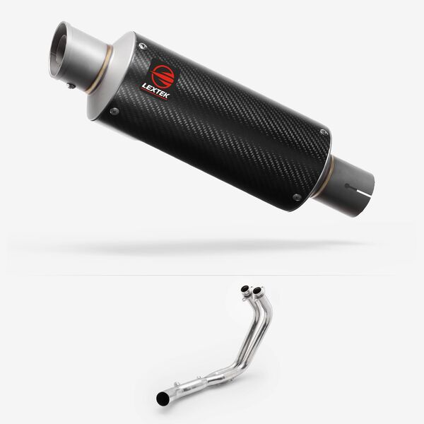Lextek Carbon Fibre GP8C 240mm Exhaust System for Kawasaki Ninja 650 2017-2024