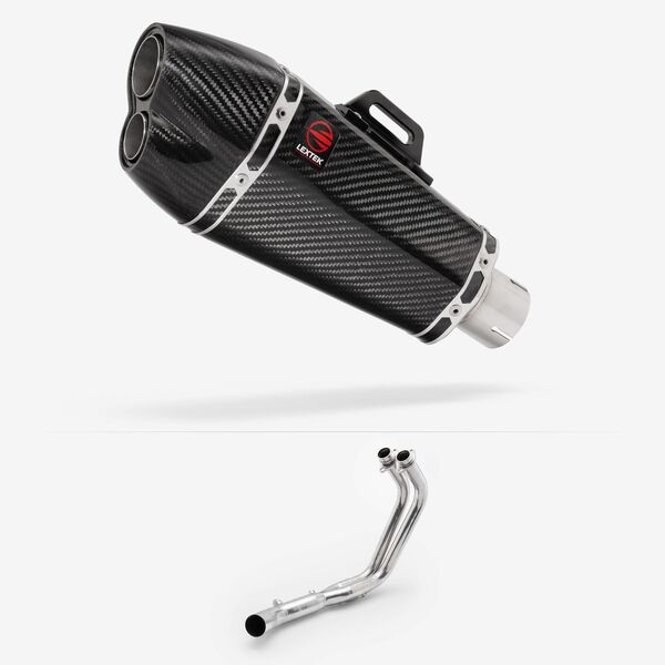 Lextek Carbon Fibre XP13C 210mm Exhaust System for Kawasaki Ninja 650 2017-2024