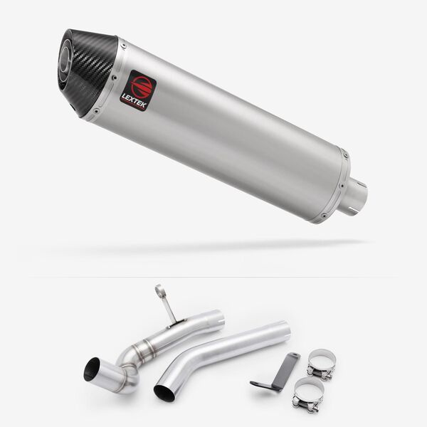 Lextek Matt Stainless Steel RP1GL 400mm with Link Pipe for BMW F 750 GS 2018-2024