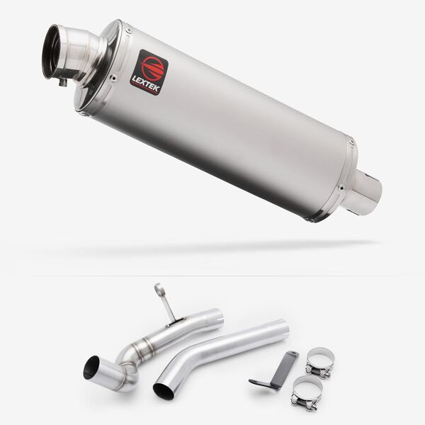 Lextek Matt Stainless Steel OP1 350mm with Link Pipe for BMW F 750 GS 2018-2024