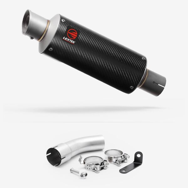 Lextek Carbon Fibre GP8C 240mm with Link pipe for Suzuki GSX-S 1000 GX 2024-2026