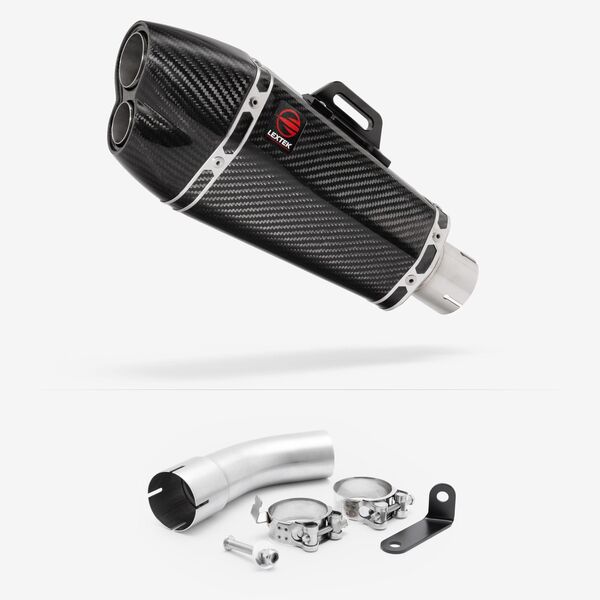 Lextek Carbon Fibre XP13C 210mm with Link pipe for Suzuki GSX-S 1000 GX 2024-2026