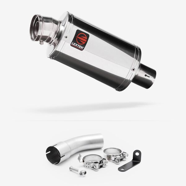 Lextek Chrome Stainless Steel OP4 200mm with Link pipe for Suzuki GSX-S 1000 GX 2024-2026