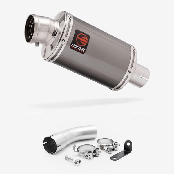 Lextek Dark Tint Stainless Steel OP15 200mm with Link pipe for Suzuki GSX-S 1000 GX 2024-2026