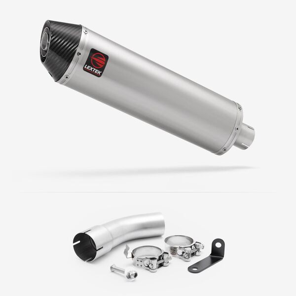 Lextek Matt Stainless Steel RP1GL 400mm with Link pipe for Suzuki GSX-S 1000 GX 2024-2026