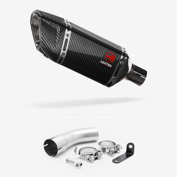 Lextek Carbon Fibre SP11C 200mm with Link pipe for Suzuki GSX-S 1000 GX 2024-2026