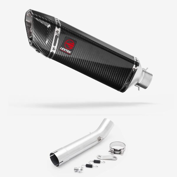 Lextek Carbon Fibre ST6C 300mm with Link pipe for Honda CB 1000 Hornet 2024-2026