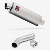 Lextek Stainless Steel OP1 Matt Exhaust 350mm with Link Pipe for Honda VFR400 NC21 (85-88)