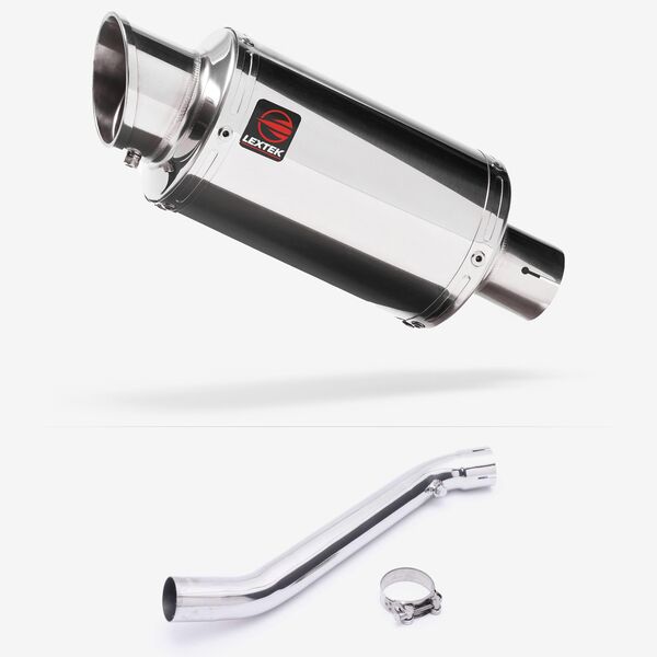 Lextek Stainless Steel YP4 Stubby Exhaust 200mm with Link Pipe for Kawasaki ZX-10R Ninja (11-16)