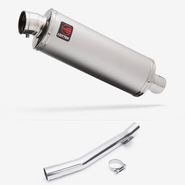 Lextek Stainless Steel OP1 Matt Exhaust 350mm with Link Pipe for Suzuki GSF 600 Bandit (95-06)