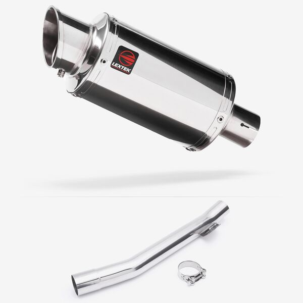 Lextek YP4 S/Steel Stubby Exhaust 200mm with Link Pipe for Suzuki GSF 600 Bandit (95-06)